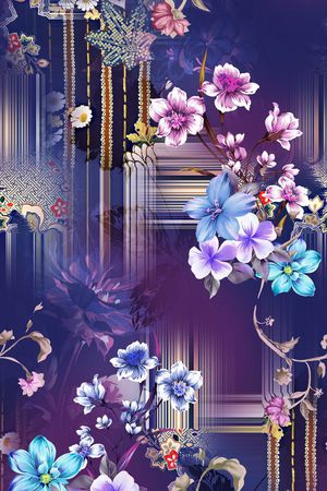 阿拉伯印花花型图片
