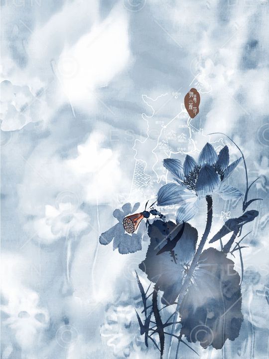 抽象印花花型图片