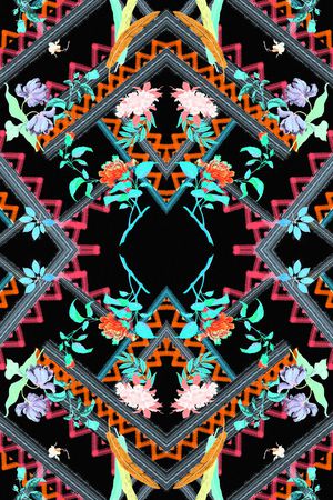 抽象印花花型图片
