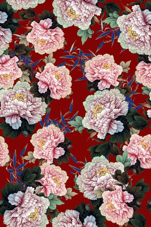 中国风印花花型图片