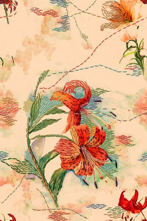 写意印花花型图片