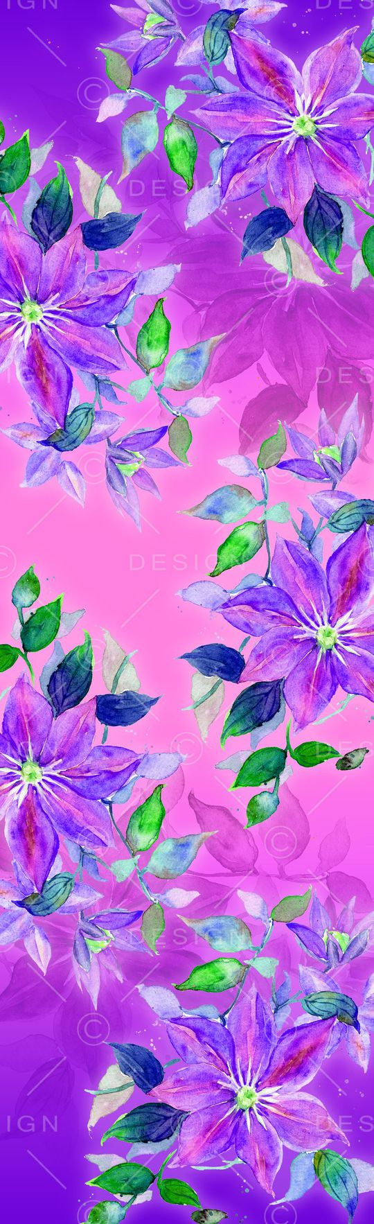 手绘印花花型图片