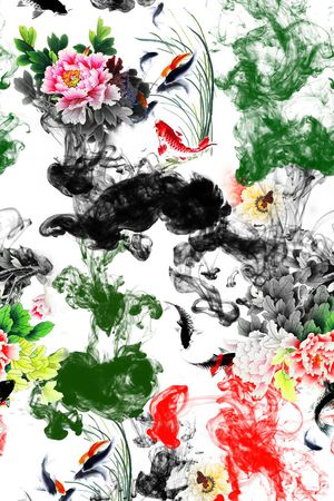 经典 中国风印花花型图片