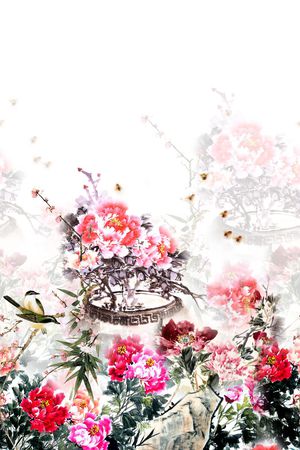 中国风印花花型图片