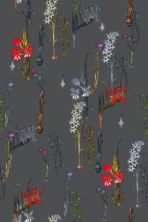 复古印花花型图片