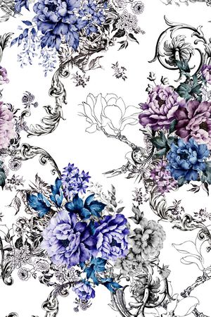 花卉印花花型图片