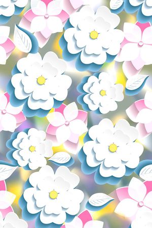 立体花卉印花花型图片
