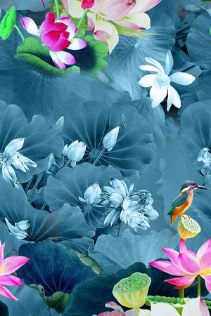 中国风印花花型图片