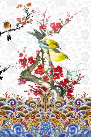 MAX-定位中国民族风印花花型图片