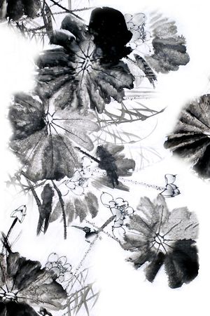 黑白经典印花花型图片