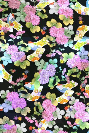 和服风印花花型图片