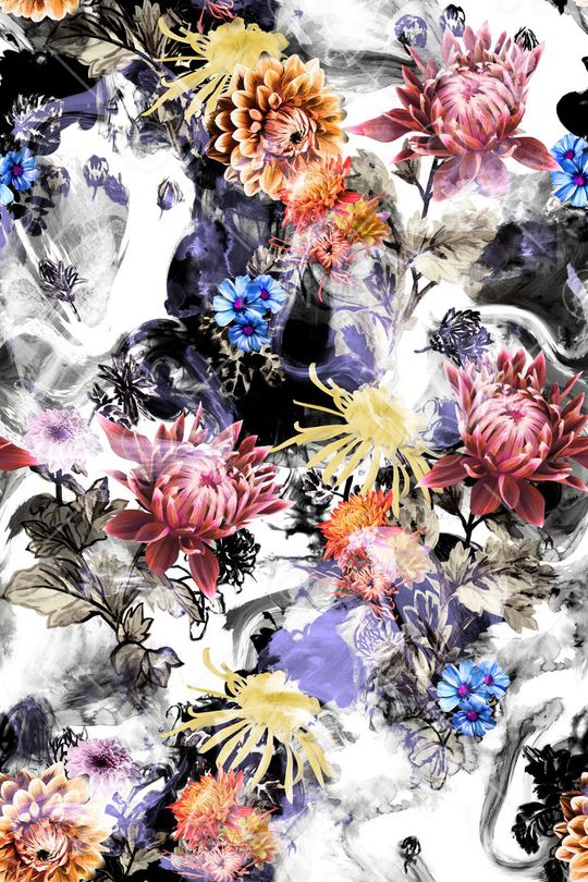 中国风印花花型图片
