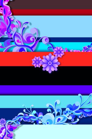 条纹印花花型图片