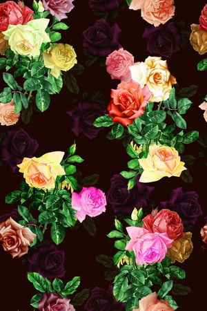 沙发布（花卉）印花花型图片