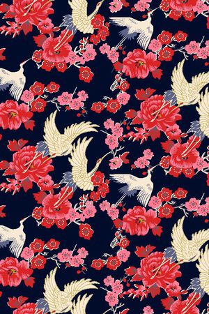 中国风印花花型图片