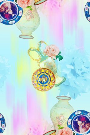 双边定位印花花型图片