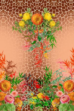 豹纹印花花型图片