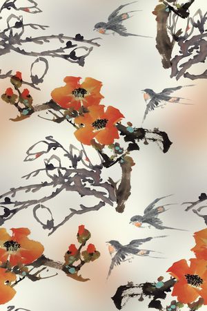 长裙印花花型图片