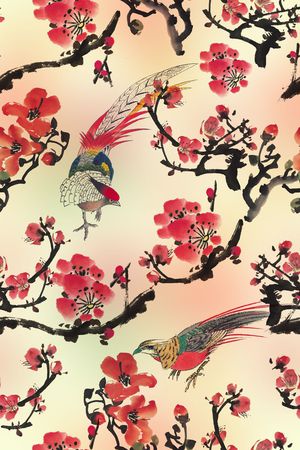 国画印花花型图片