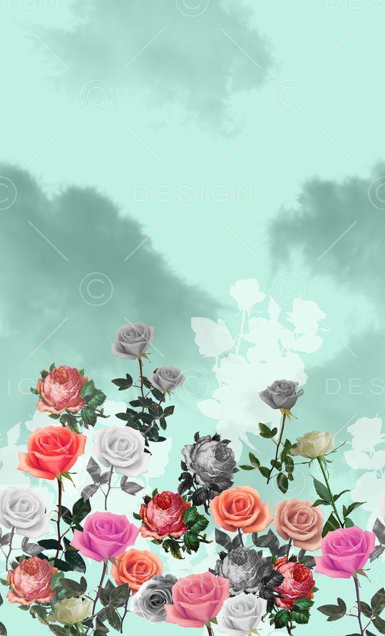 玫瑰印花花型图片