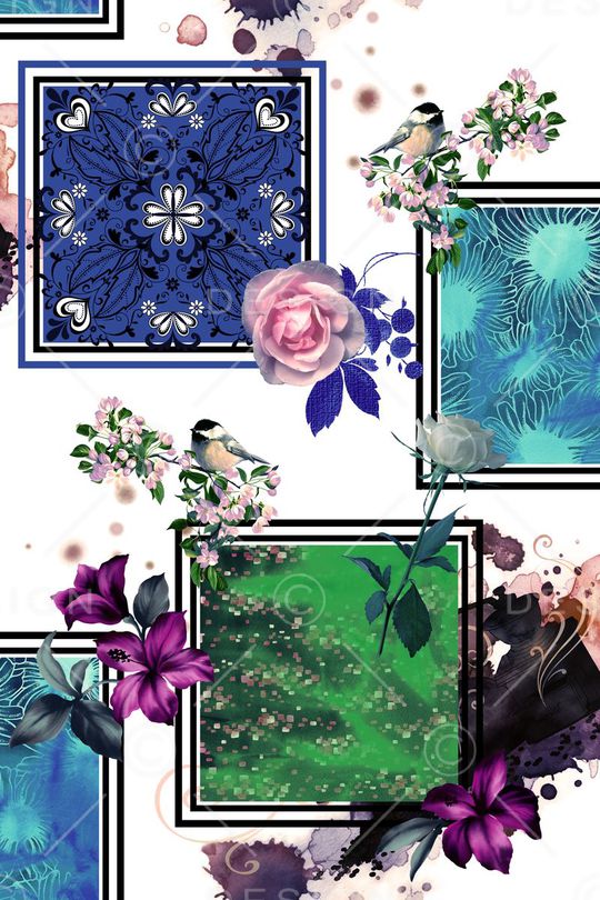 花卉印花花型图片