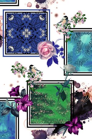 花卉印花花型图片