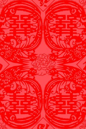 花鸟印花花型图片