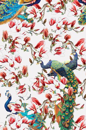 花鸟印花花型图片
