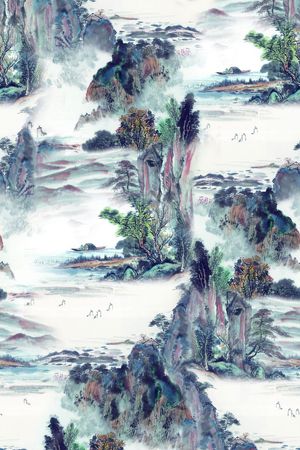 中国风印花花型图片