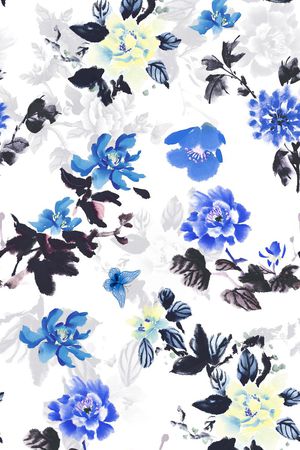 满版 简约 复古 服装印花花型图片