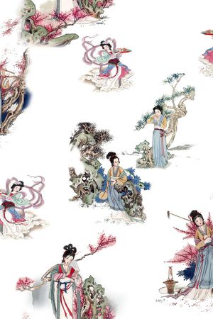 写意印花花型图片
