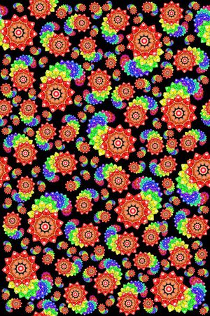 抽象印花花型图片