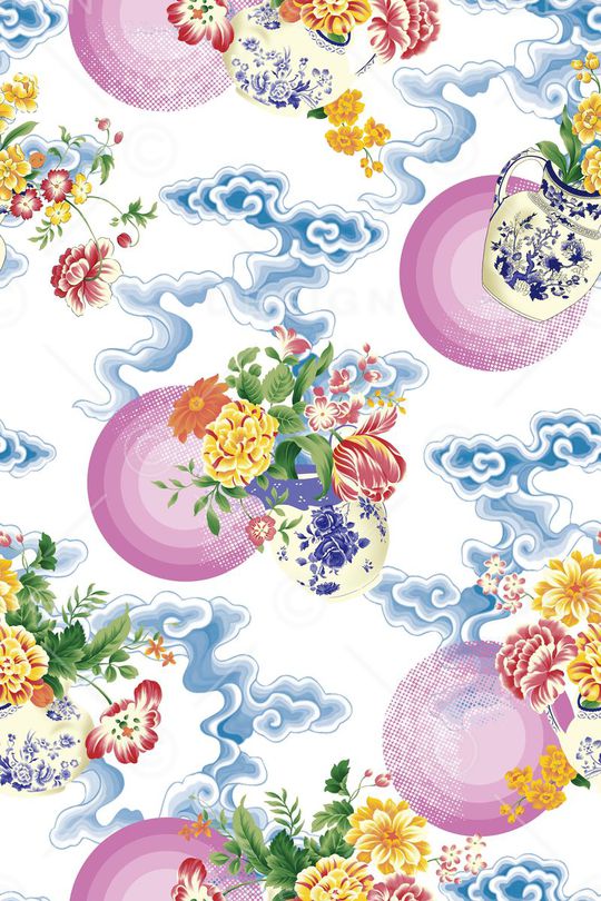 花卉印花花型图片