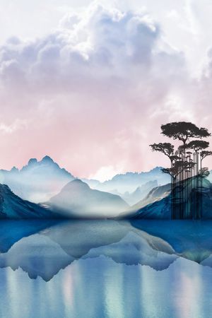 山水印花花型图片