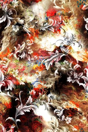 抽象 肌理印花花型图片