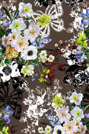 底纹印花花型图片