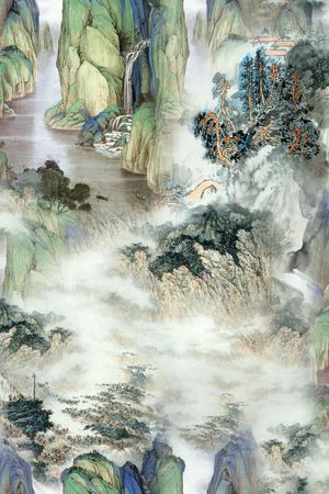 国画绘画印花花型图片