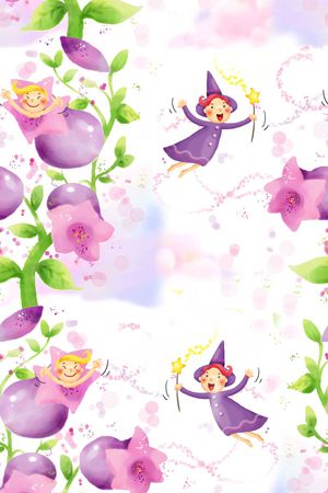 卡通人物印花花型图片