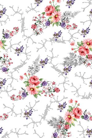 白底印花花型图片