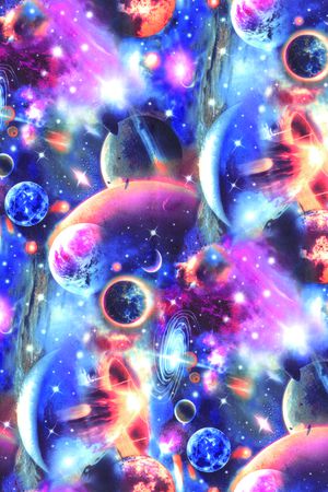 宇宙印花花型图片