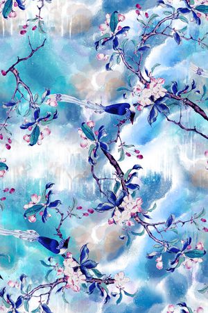 中国风印花花型图片
