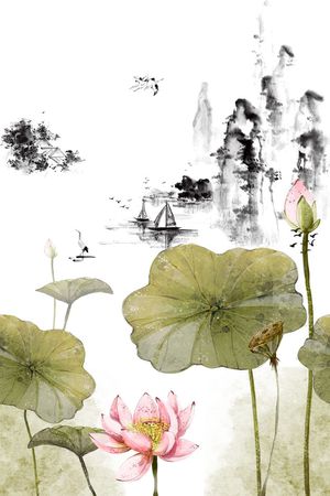 中国风印花花型图片