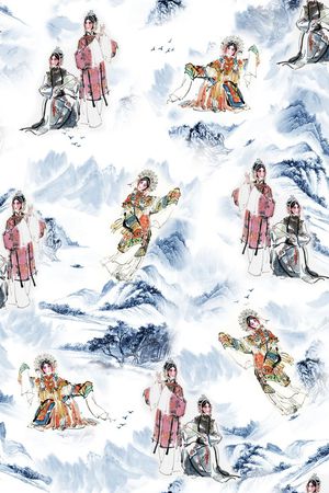 中国风印花花型图片