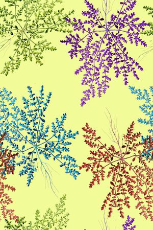 植物插画印花花型图片