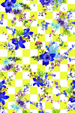 苏格兰格印花花型图片