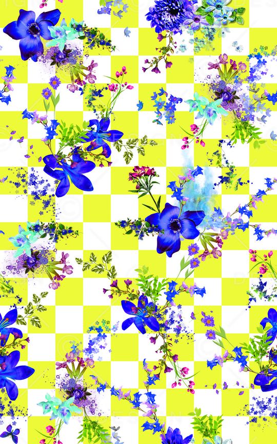 苏格兰格印花花型图片