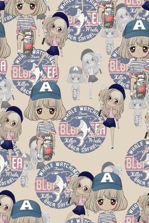 创意服装面料印花花型图片