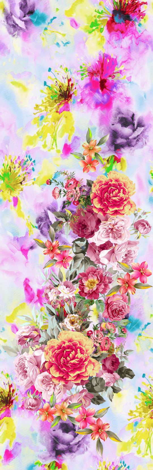 玫瑰花印花花型图片