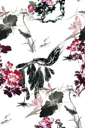 中国风印花花型图片
