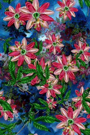 花卉印花花型图片